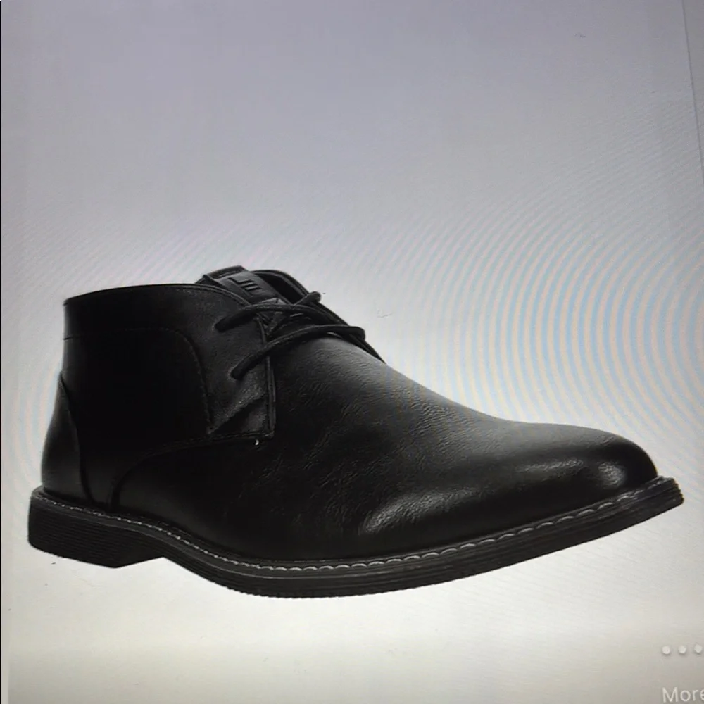 London Fog Men's Sleek Black Chukka Boots